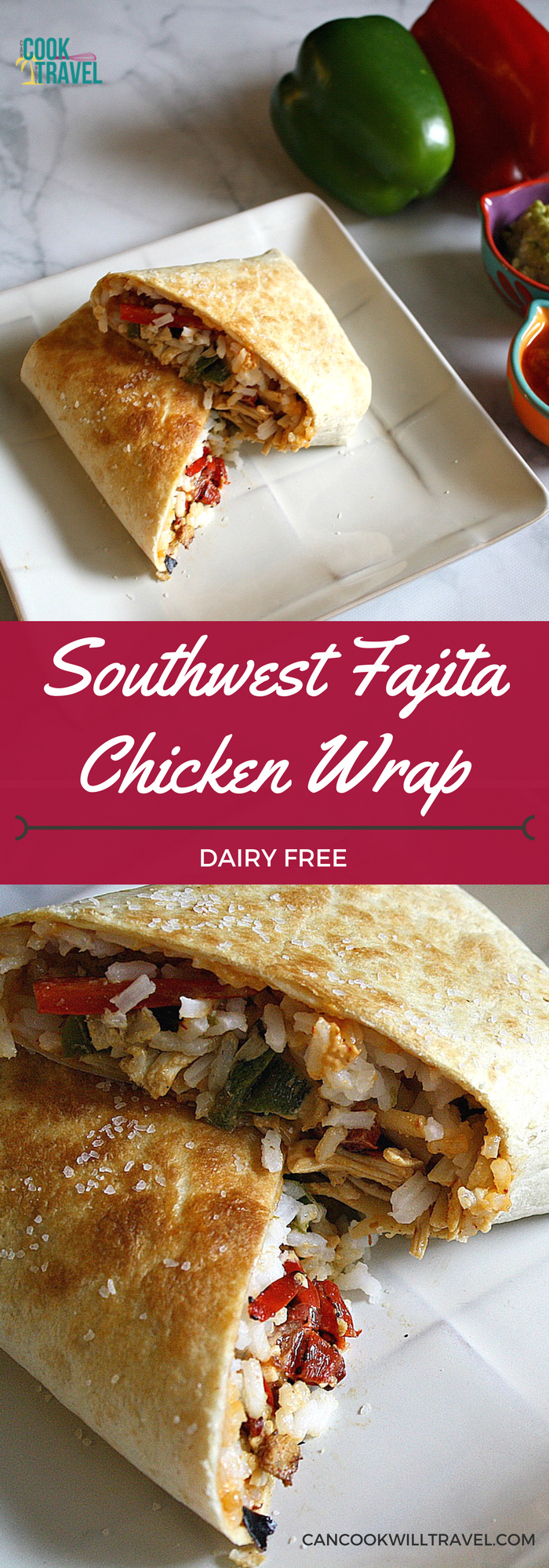 southwest fajita chicken wraps
