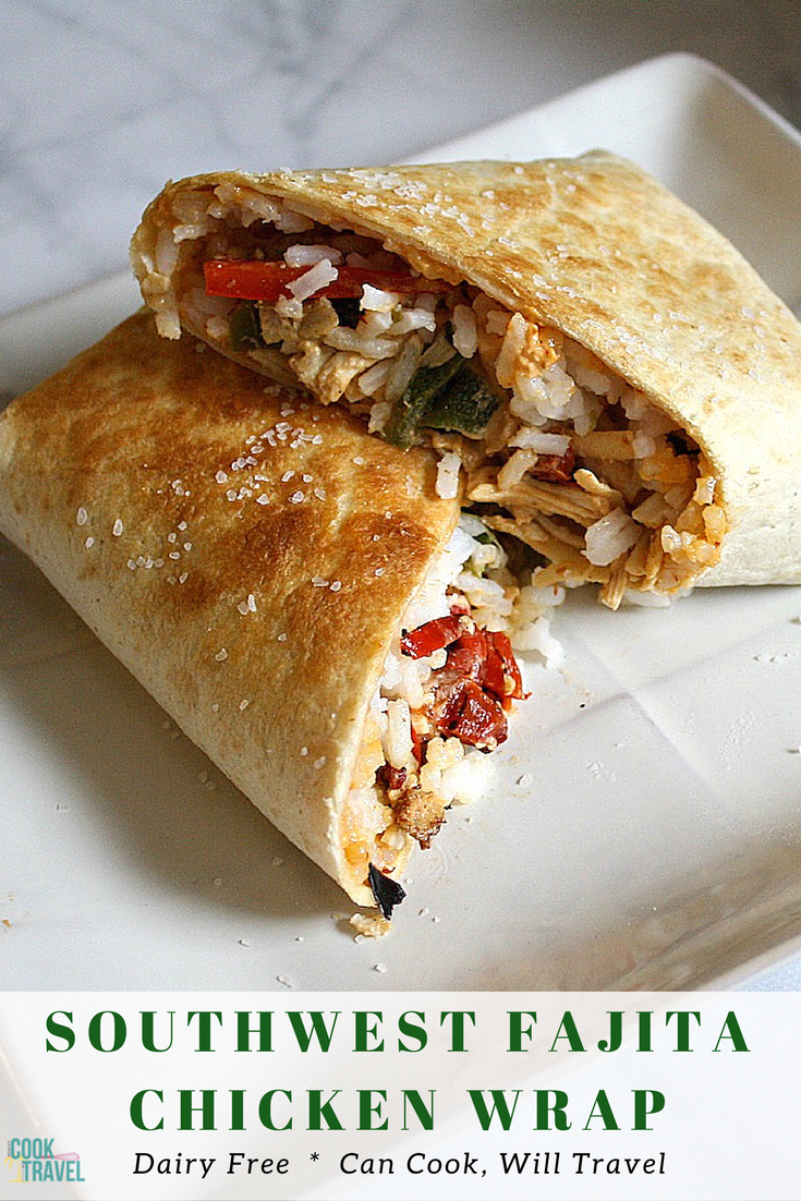 southwest fajita chicken wraps