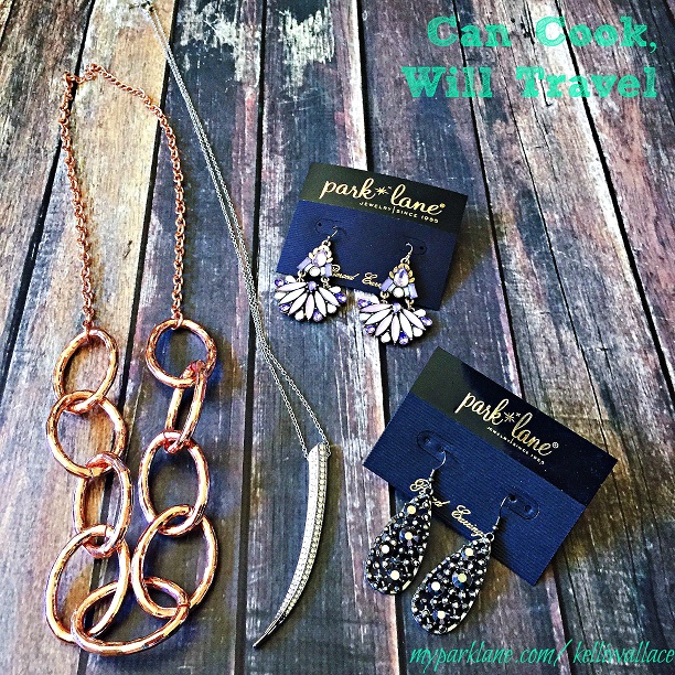 En Vogue & To The Point necklaces are perfect when you need a longer necklace. Lacy Lilac  & Game On earrings are great statement earrings to pack for you next trip.