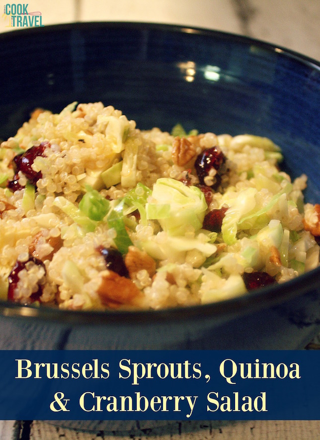Brussels Sprouts, Quinoa, Cranberry Salad