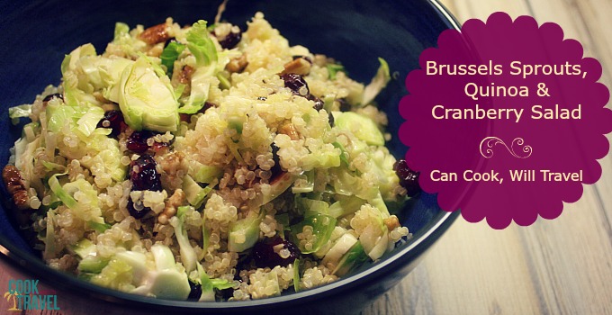 Brussels Sprouts, Cranberry, Quinoa Salad