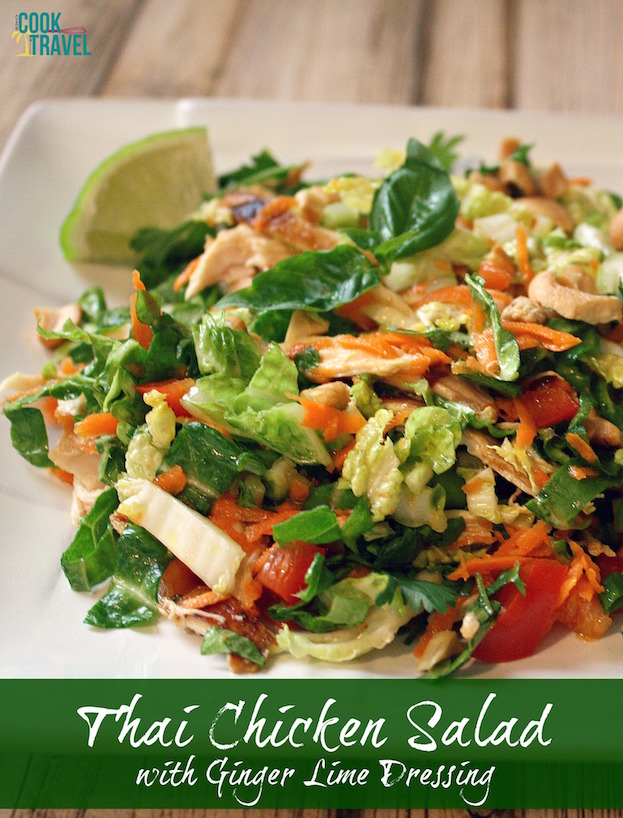 Thai Chicken Salad with Ginger Lime Dressing