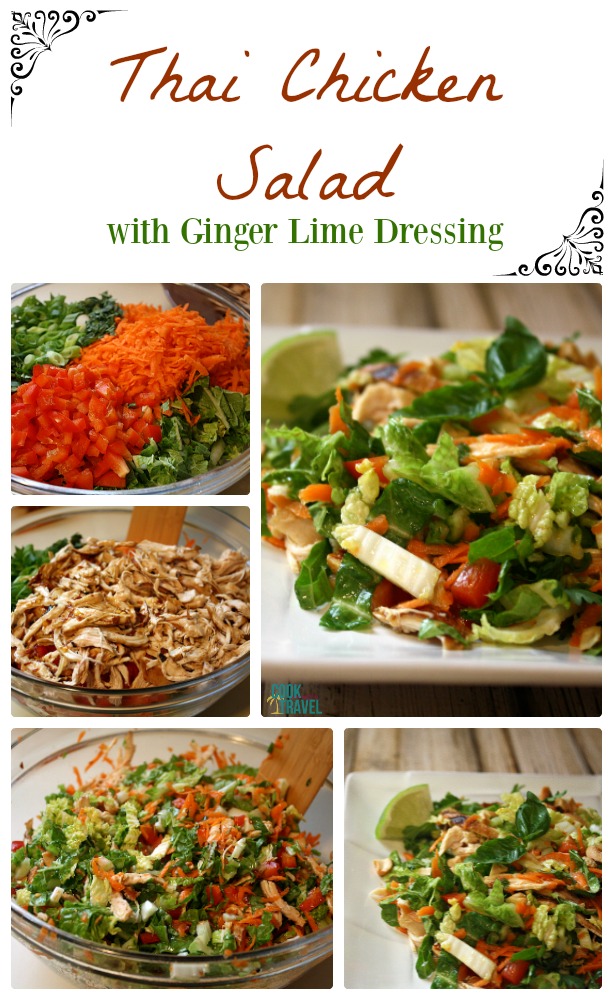 Thai Chicken Salad with Ginger Lime Dressing