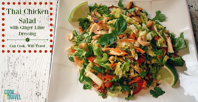 Thai Chicken Salad with Ginger Lime Dressing