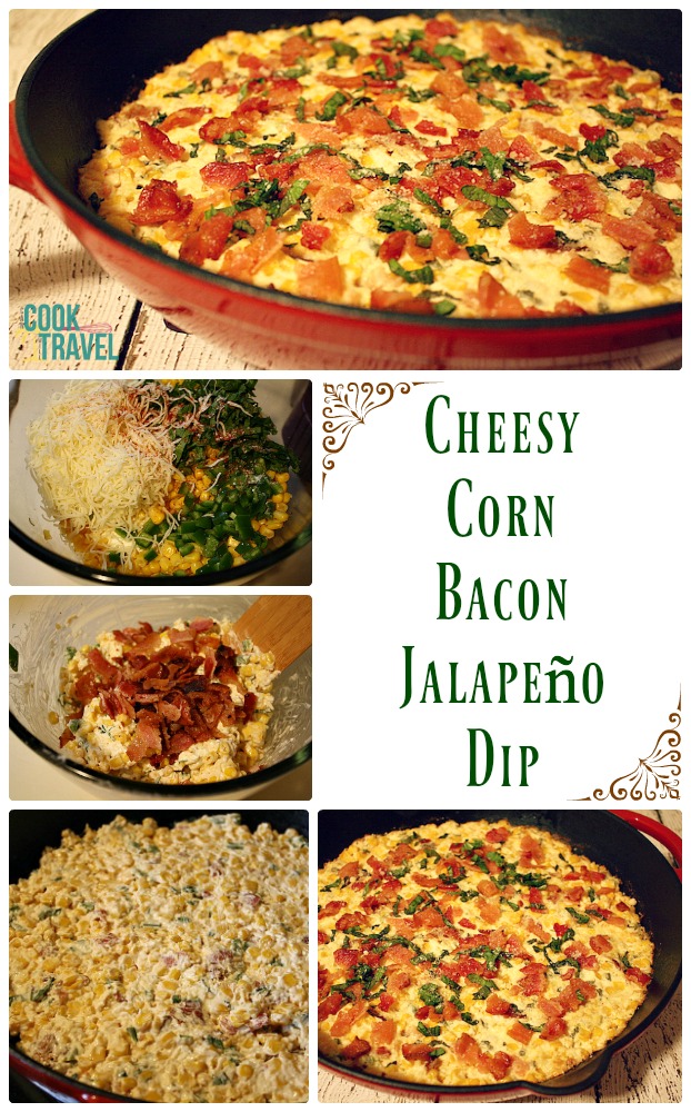 Cheesy Corn Bacon Jalapeño Dip