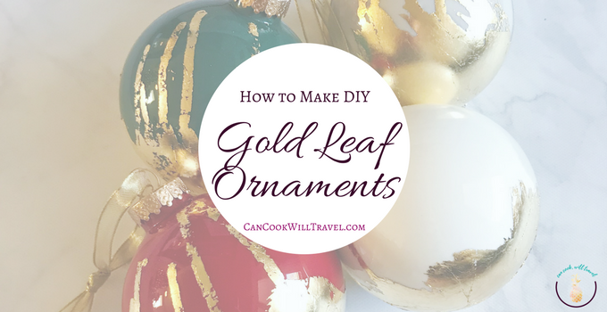 Gold Leaf Painted Ornaments