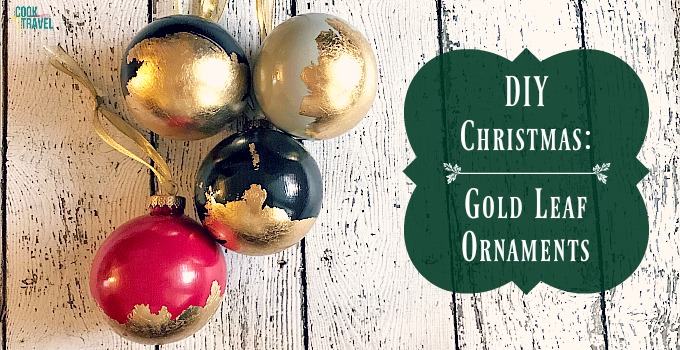 Gold Leaf Painted Ornaments