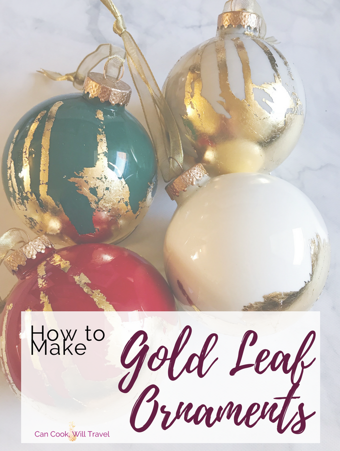 How to Make Gold Leaf Christmas Ornaments - The Crazy Craft Lady