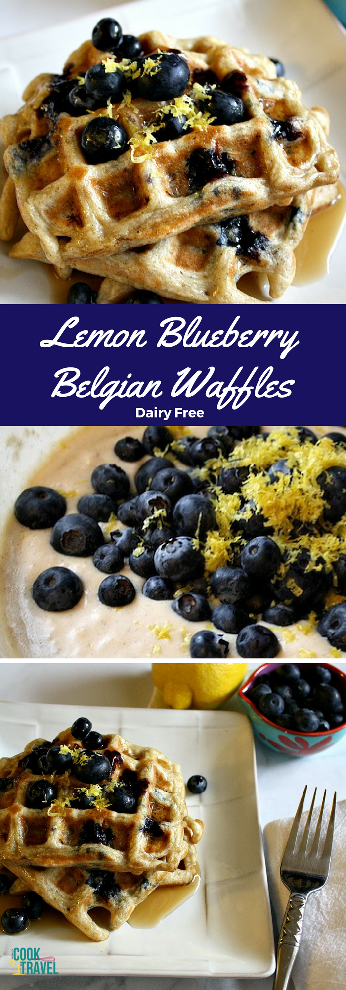 Lemon Blueberry Belgian Waffles