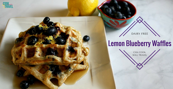 Lemon Blueberry Belgian Waffles