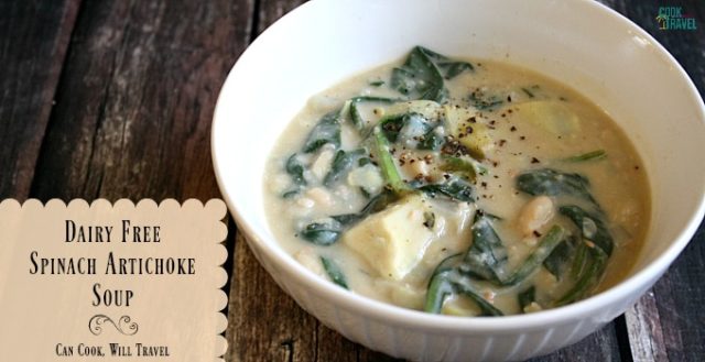 Spinach Artichoke Dairy Free Soup Can Cook Will Travel