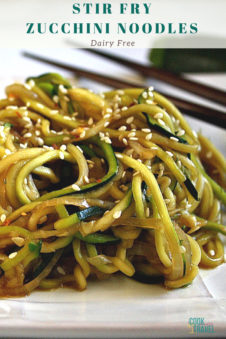 Stir Fry Zucchini Noodles