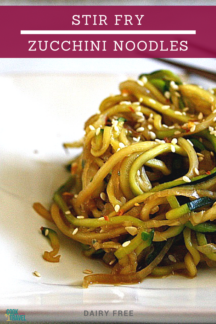 Stir Fry Zucchini Noodles