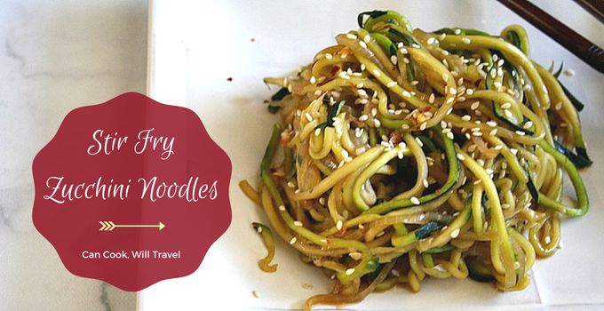 Stir Fry Zucchini Noodles