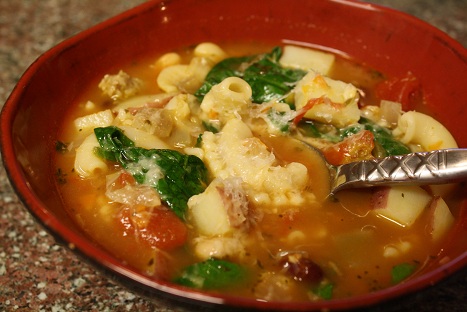 Sausage and Vegetable Minestrone Soup - Can Cook, Will Travel