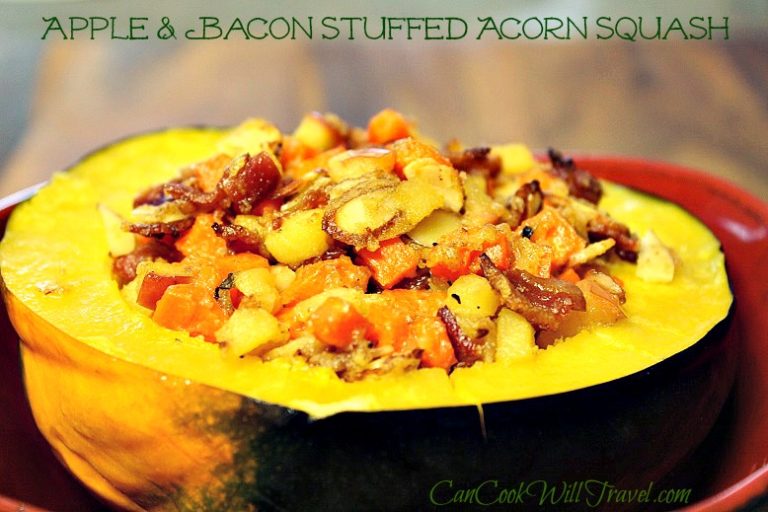 Apple and Bacon Stuffed Acorn Squash - Can Cook, Will Travel