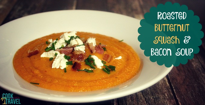 Roasted Butternut Squash and Bacon Soup