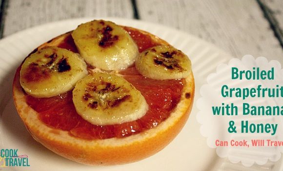 Broiled Grapefruit with Bananas and Honey