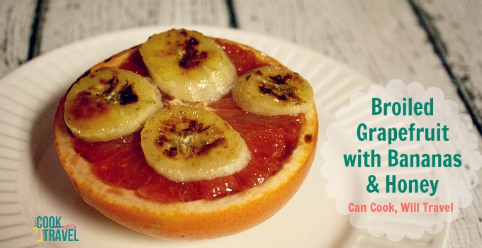 Broiled Grapefruit with Bananas and Honey