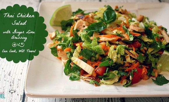 Thai Chicken Salad with Ginger Lime Dressing