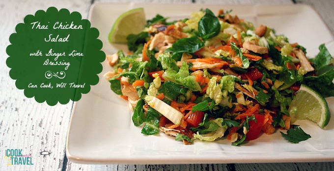 Thai Chicken Salad with Ginger Lime Dressing