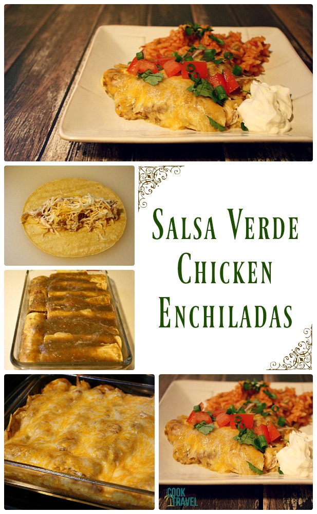 Salsa Verde Chicken Enchiladas - Say Olé! - Can Cook, Will Travel