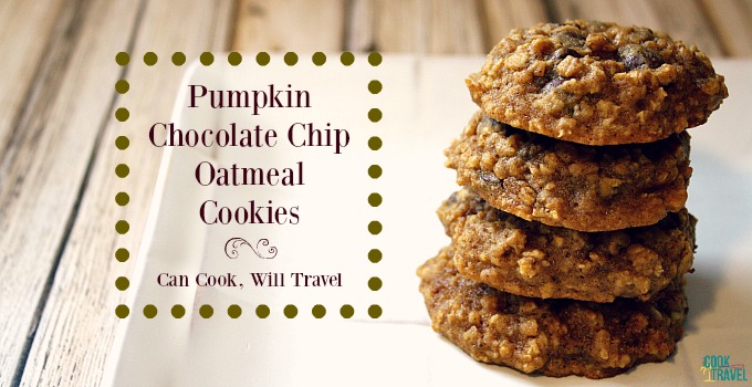 Pumpkin Chocolate Chip Oatmeal Cookies