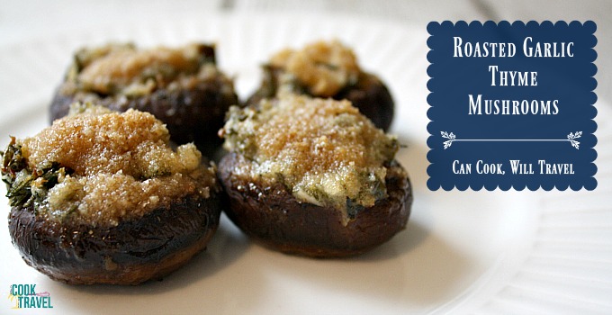 Roasted Garlic Thyme Mushrooms